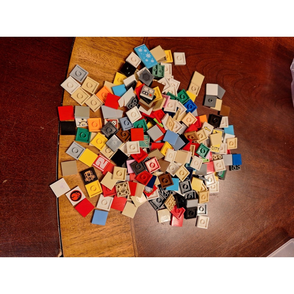 LEGO 2x2 Flat Tile Bulk Lot Assorted Colors Printed Pieces Specialty Parts 4 oz - Picture 1 of 9